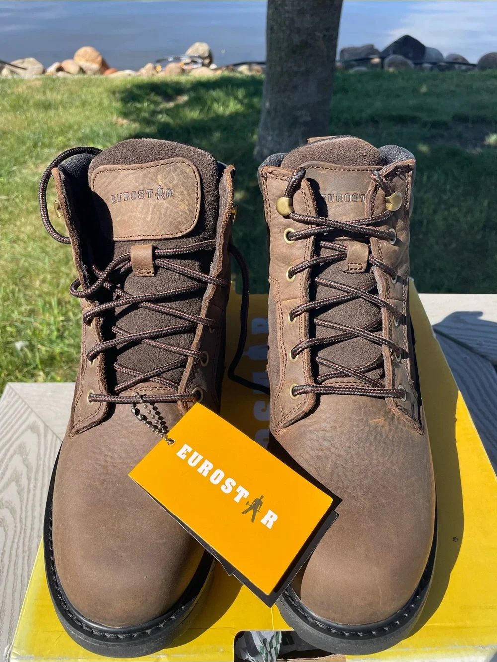 Men’s Eurostar Tucker II WP Brown Leather Work Boot 9.5